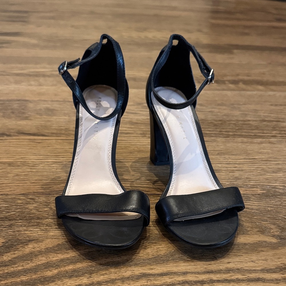 ✅ Black Ankle-Strap Block Heel Sandals - Women